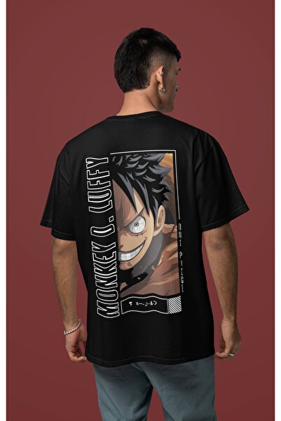 SEVBANO Μπλουζάκι με στάμπα στην πλάτη Monkey D. Luffy, Unisex, Oversize, με ...