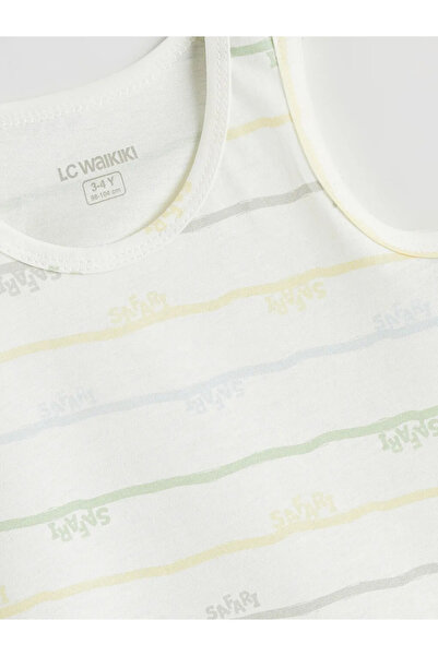 LC Waikiki Ecru Crew Neck Boys' Undershirt 5-Pack