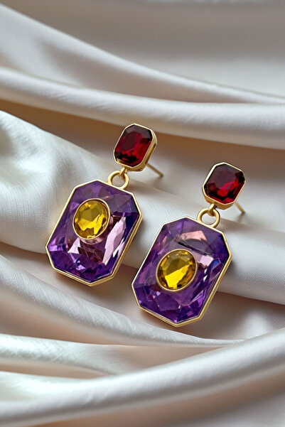 bacc أقراط متدلية من الفولاذ على شكل حجر الباجيت الكبير BCYJ-251016