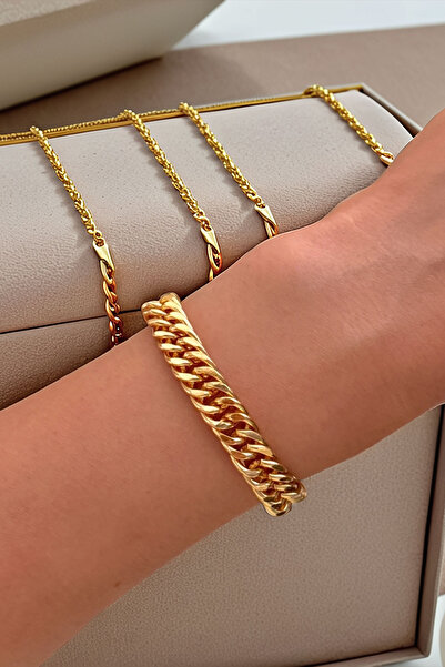 bacc Trend Kuyumcu Model Samanyolu Women's Gold Chain Bracelet Bcyj-251008