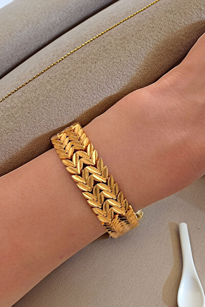 bacc Trend Kuyumcu Model Gold Women's Bracelet Bcyj-251009