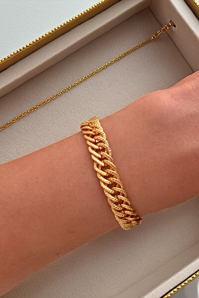 bacc Trend Kuyumcu Model Samanyolu Women's Gold Chain Bracelet Bcyj-251008