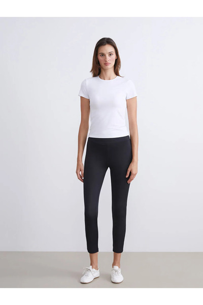 LC Waikiki White Crew Neck Soft Touch Women's Sports T-Shirt