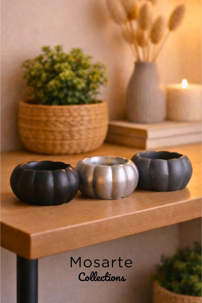 Mosarte Minimal Bal Kabağı Tasarımlı Dekoratif Obje / Vazo 3'lü