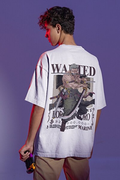 SEVBANO Tricou unisex oversize cu imprimeu pe spate Roronoa Zoro, inspirat di...