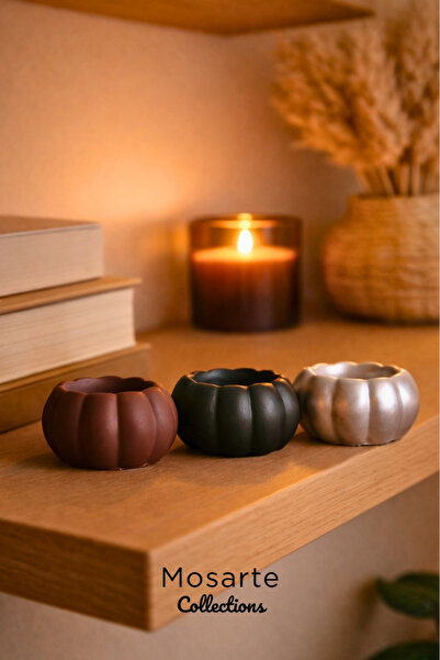 Mosarte مجموعة من 3 قطع ديكور / مزهريات بتصميم القرع البسيط