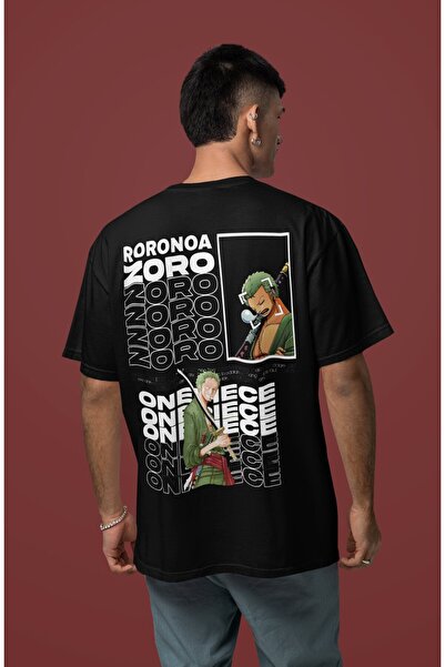 SEVBANO Design One Piece Roronoa Zoro Back Printed Unisex Oversized Anime Cha...