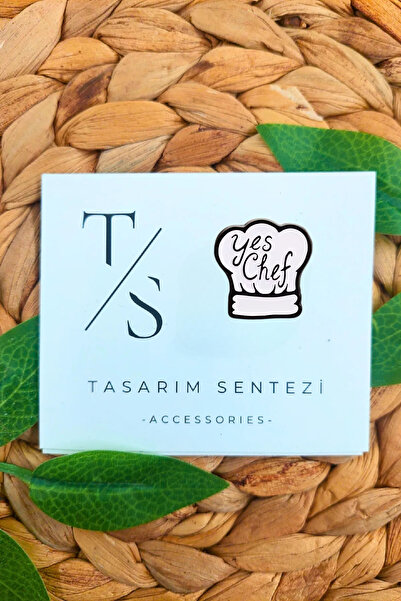 Tasarım Sentezi Rozet Metal Broş Yes Chef Aşcı Şef Şapkası Otel Restaurant Mu...