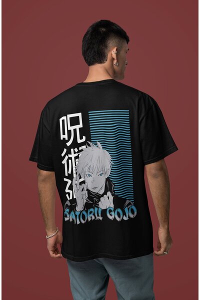 SEVBANO تي شيرت جوجوتسو كايسن جوجو ساتورو رقم مطبوع للجنسين قصة فضفاضة تي شير...