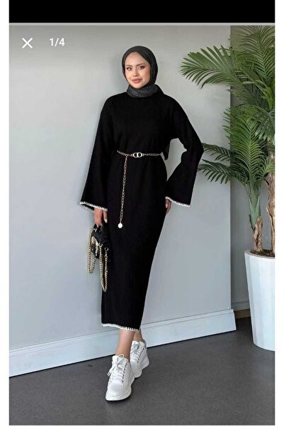 FİFTY ONE Kadın Tesettür Triko Elbise