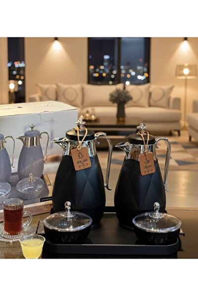 Louvre Lover Tea and Coffee Thermos Set with Serving Tray and Sugar and Tea B...