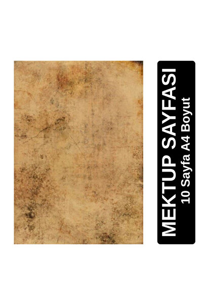 Welly Jones Eskitilmiş Desenli Mektup Kağıdı (10 Sayfa A4 Boyut)