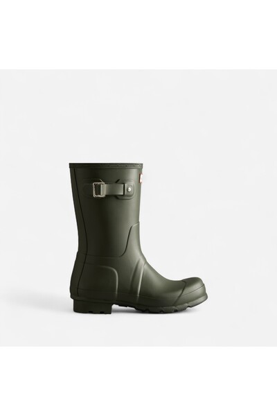 Hunter أحذية ويلينغتون الأصلية للرجال ذات اللون الأخضر الداكن أحذية قصيرة كاك...