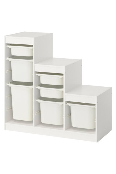 AZOZ MERCHLY Storage combination, white/white, 99 x 44 x 94 cm