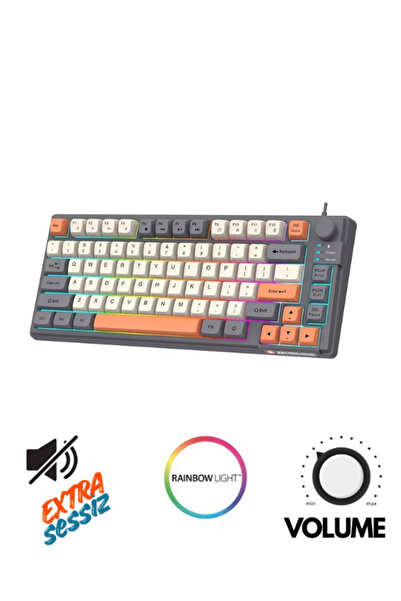 ATAsoft ELEKTRONİK Since 2021 K81 Extra Sessiz Gaming & Ofis 81 Tuş Göstergel...