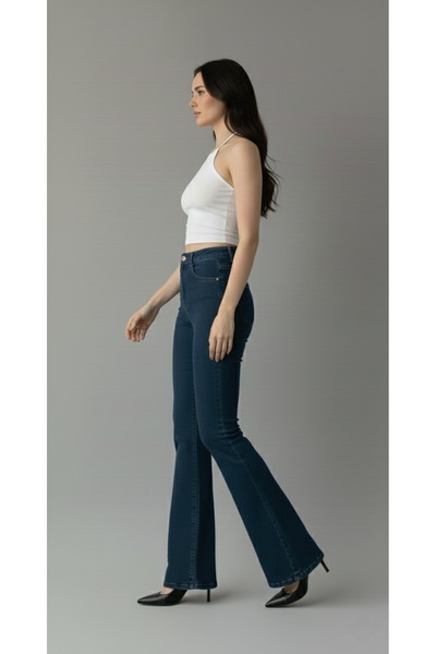 NWC Lndy Tall Flare Navy Blue Spanish Jean Denim Pants