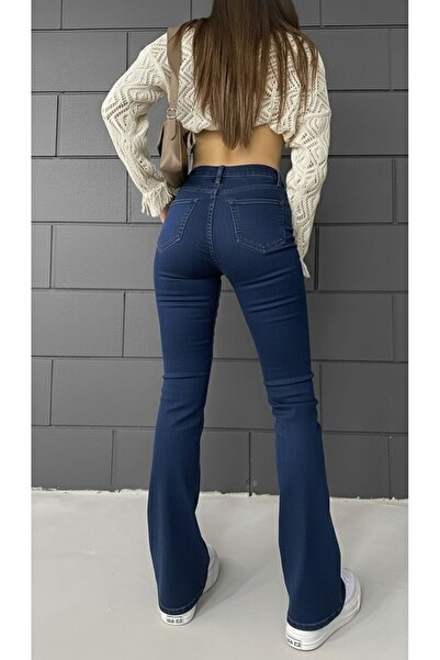 NWC Lndy Tall Flare Navy Blue Spanish Jean Denim Pants