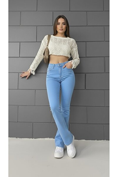 Trn JNS Pantaloni de blugi spanioli Lndy Tall Flare bleumarin