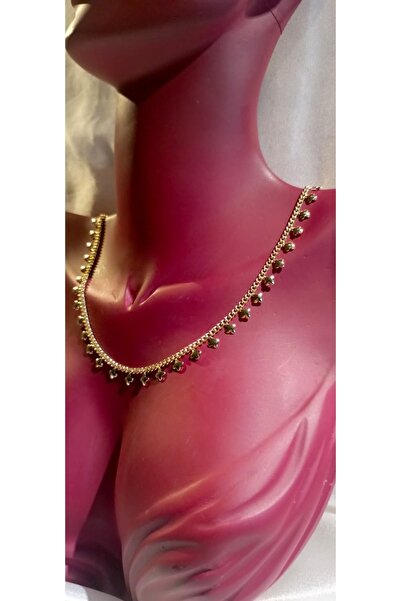 Poyi Aksesuar Yonca Detay Gold Renk Kolye