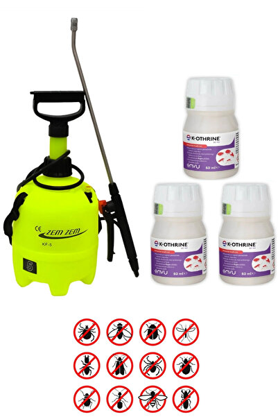 Bayer K-Othrine SC 50ML Kokusuz Haşere Öldürücü 3 Adet SKT 2027/Zemzem 5LT Pr...