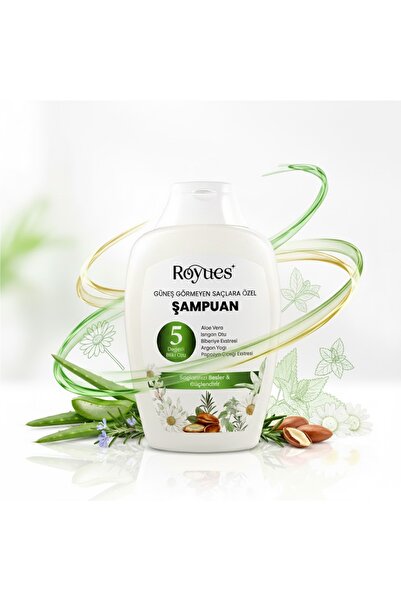 Güneş Görmeyen Saçlar İçin Şampuan Argan Yağlı Sülfatsız 5 Bitki Özlü 300 ml