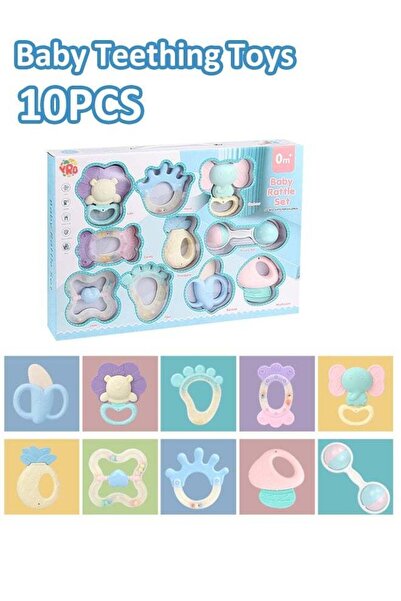 Generic Set of 10 baby teething toys, relieves teething discomfort, non-toxic...
