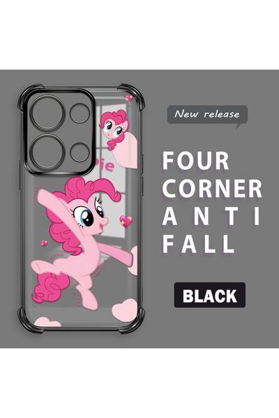 ucuc حافظة سيليكون شفافة متوافقة مع هاتف Redmi Note 13 Pro 4G، نمط الحصان، حم...