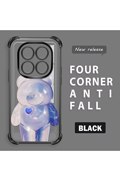 ucuc جراب سيليكون شفاف متوافق مع هاتف ريدمي نوت 14 برو 4G، تصميم عصري على شكل...