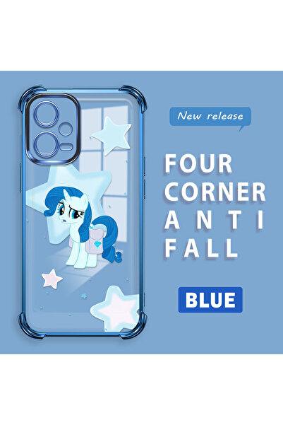 ucuc حافظة سيليكون شفافة متوافقة مع Poco X5، حماية للكاميرا بنمط الحصان، مضاد...