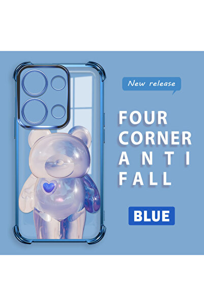 ucuc حافظة سيليكون شفافة متوافقة مع هاتف Poco M6 Pro 4G، حماية للكاميرا على ش...