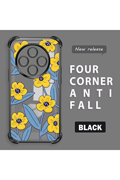 ucuc حافظة سيليكون شفافة متوافقة مع Redmi 14C 4G مع زهرة صفراء صغيرة لحماية ا...