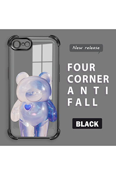 ucuc حافظة سيليكون شفافة متوافقة مع هاتف iPhone 7/8/SE 2020 2022، حماية للكام...