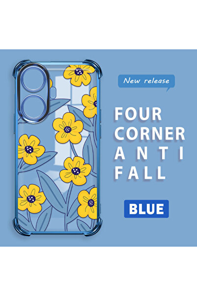 ucuc حافظة سيليكون شفافة متوافقة مع هاتف Realme C55، حماية للكاميرا على شكل ز...