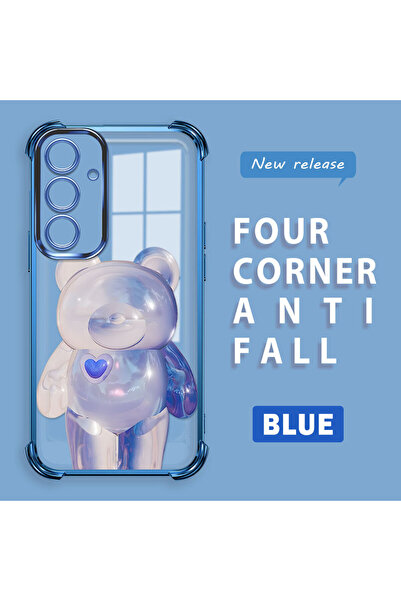 ucuc حافظة سيليكون شفافة متوافقة مع هاتف سامسونج جالاكسي S24 Fe، حماية للكامي...