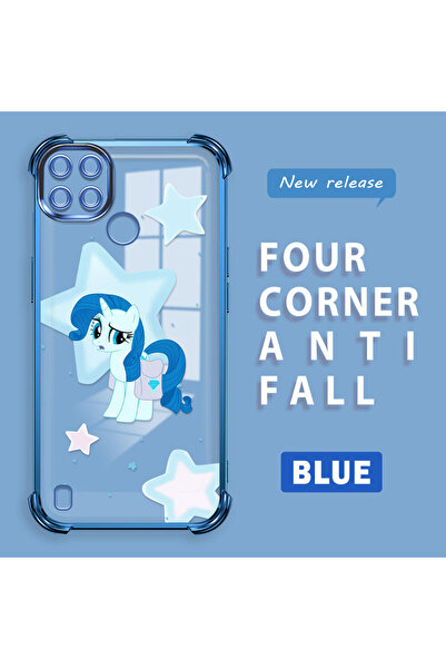 ucuc حافظة سيليكون شفافة متوافقة مع هاتف Realme C21Y/C25Y، نمط الحصان، حماية ...