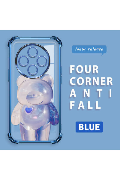 ucuc حافظة سيليكون شفافة متوافقة مع هاتف Redmi A4، حماية للكاميرا على شكل دب ...