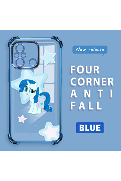 ucuc حافظة سيليكون شفافة متوافقة مع هاتف Redmi 12C، حماية للكاميرا بنمط الحصا...