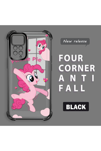 ucuc حافظة سيليكون شفافة متوافقة مع هاتف Redmi Note 11 Pro 5G، نمط الحصان، حم...