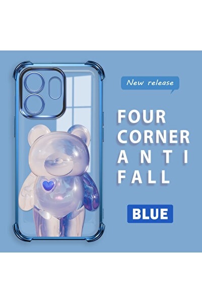 ucuc حافظة سيليكون شفافة متوافقة مع هاتف Infinix Hot 50i، حماية للكاميرا على ...