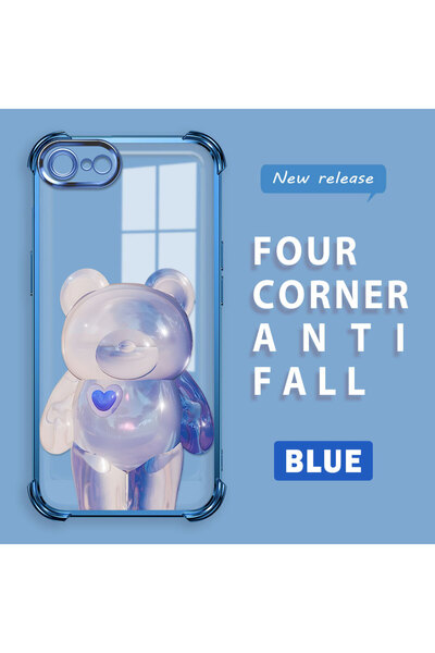 ucuc حافظة سيليكون شفافة متوافقة مع هاتف iPhone 7/8/SE 2020 2022، حماية للكام...