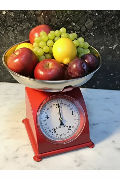 Genel Markalar 5 Kg Retro Nostalji Mutfak Tartısı Analog Terazi ( Lisinya )