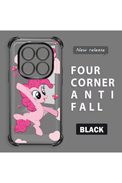 ucuc حافظة سيليكون شفافة متوافقة مع هاتف Redmi Note 14 Pro 4G، نمط الحصان، حم...