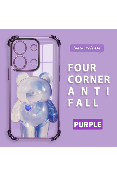 ucuc حافظة سيليكون شفافة متوافقة مع هاتف Redmi Note 13 4G، حماية للكاميرا على...