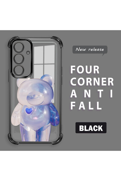 ucuc حافظة سيليكون شفافة متوافقة مع هاتف سامسونج جالاكسي S24 Fe، حماية للكامي...