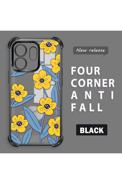 ucuc حافظة سيليكون شفافة متوافقة مع هاتف Infinix Smart 9، حماية للكاميرا على ...