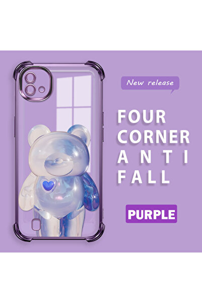 ucuc حافظة سيليكون شفافة متوافقة مع هاتف Realme C11 2021، حماية للكاميرا على ...