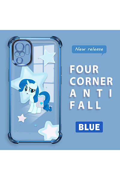 ucuc Poco M5S Compatible Transparent Silicone Case Pony Pattern Camera Protec...