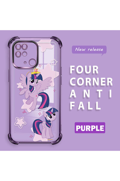 ucuc حافظة سيليكون شفافة متوافقة مع هاتف Redmi 10C، حماية للكاميرا بنمط الحصا...