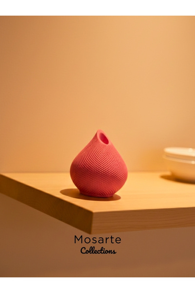 Mosarte Drop Shaped Modern Decor Vase with 3D Texture Surface