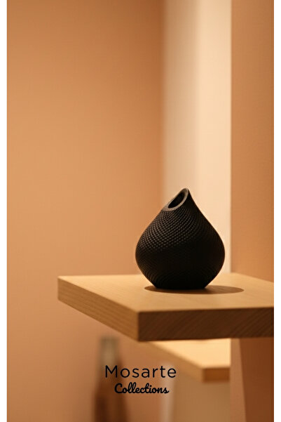 Mosarte Drop Shaped Modern Decor Vase with 3D Texture Surface